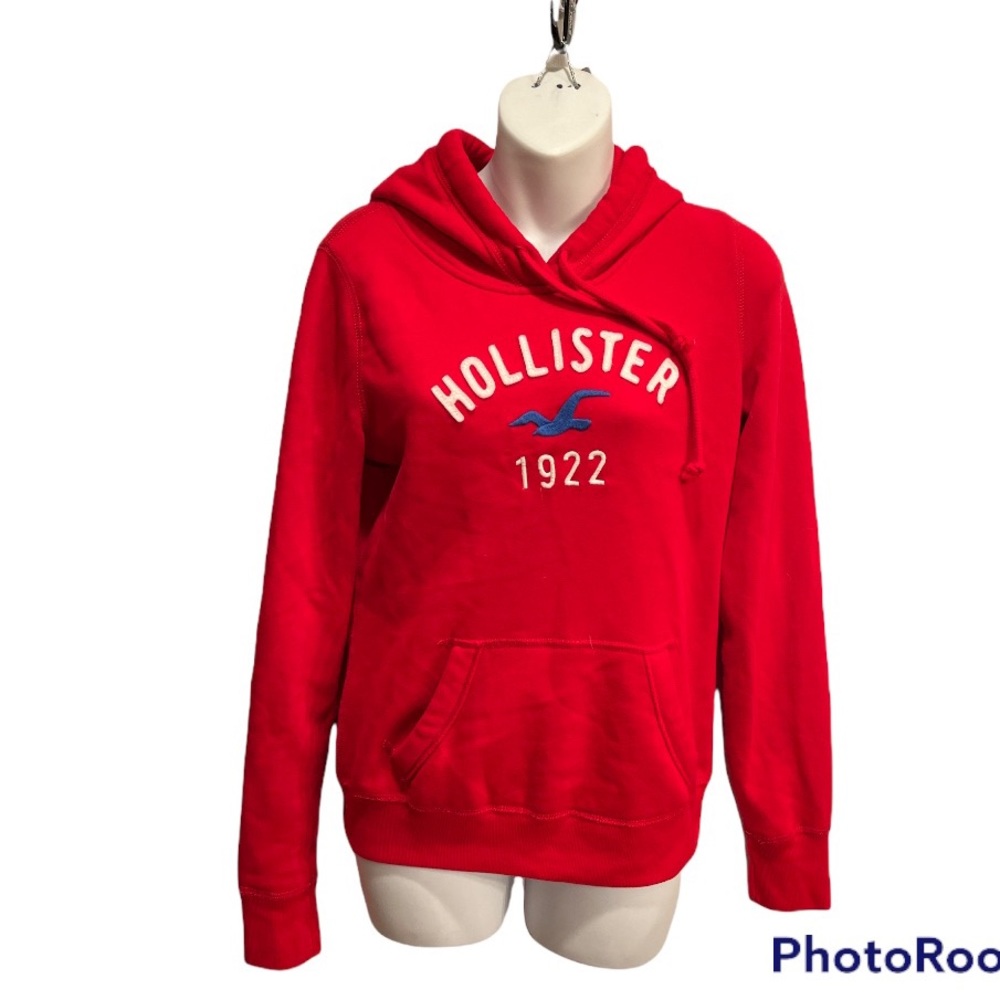 Hollister Red Pullover hoodie size small